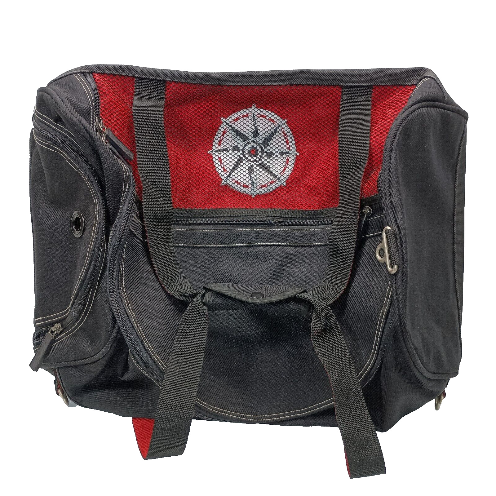Unused Marlboro Adventure Team Compass Red Black Duffle Sports Gym Travel Bag