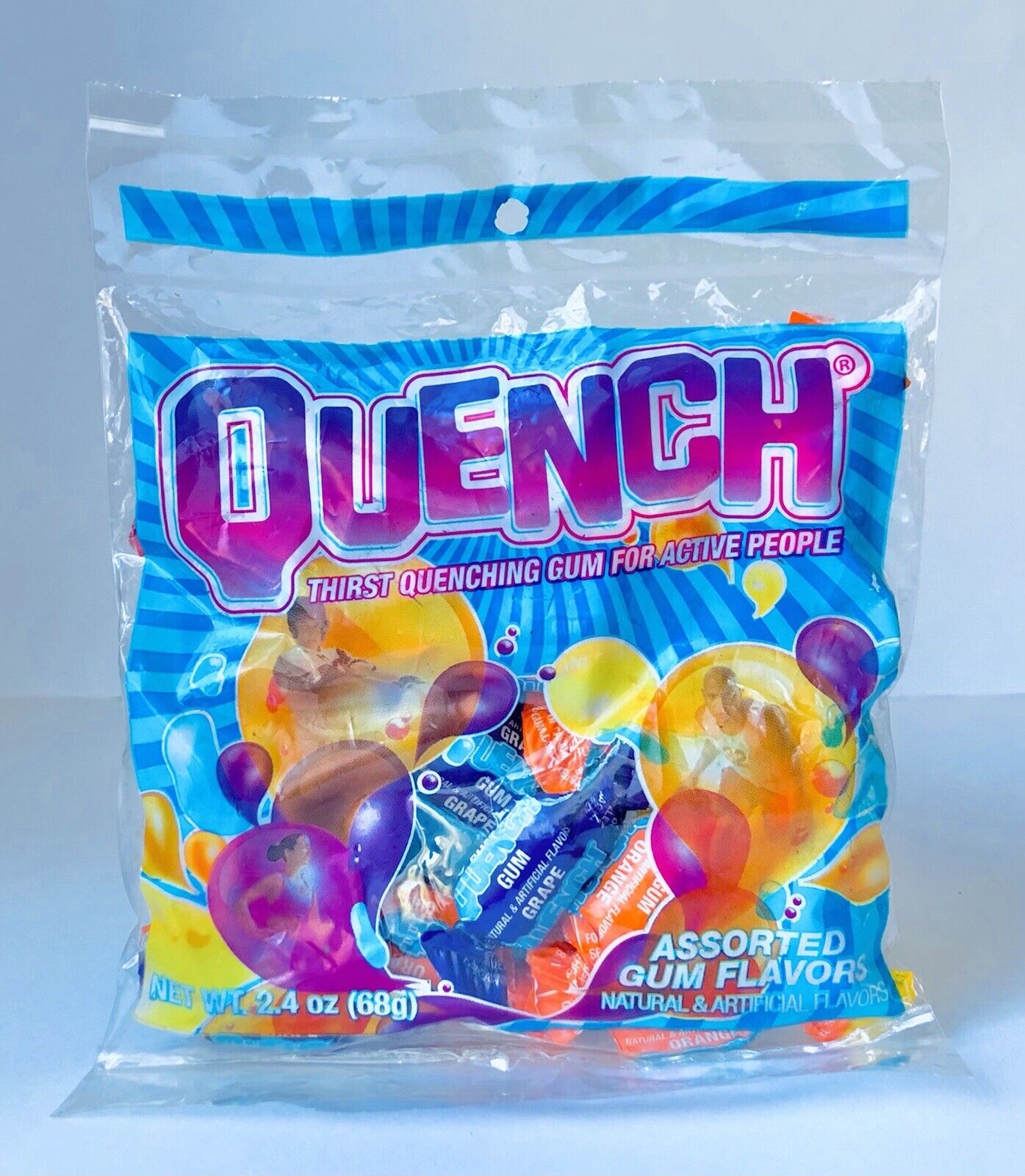 Vintage 2014 Mueller QUENCH Gum Assorted Pack SEALED candy container 8” gatorgum