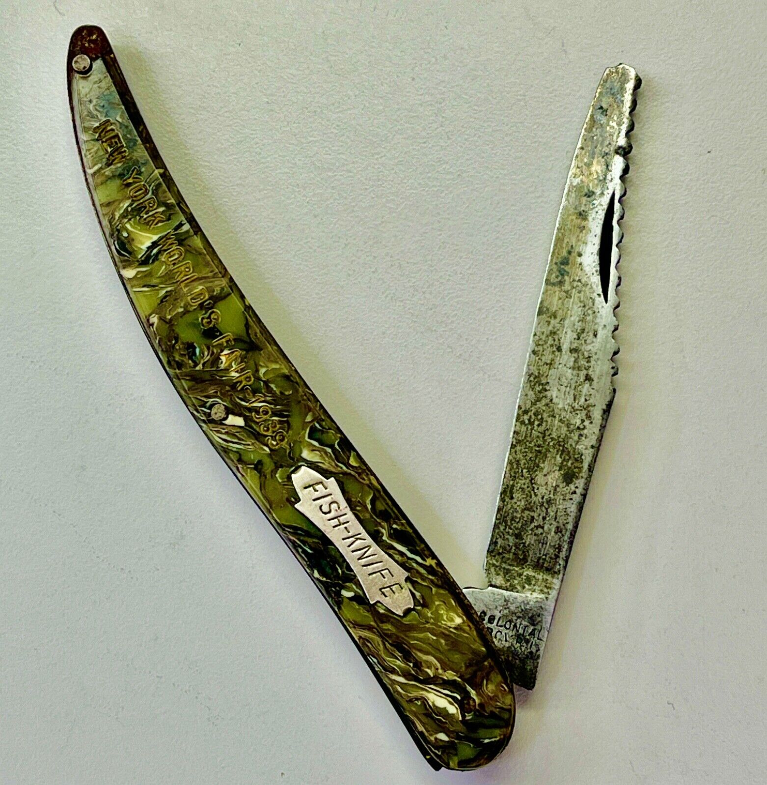 Very RARE  --  NEW YORK WORLD\'S FAIR 1939  Camo Fish Knife  --  Made by COLONIAL