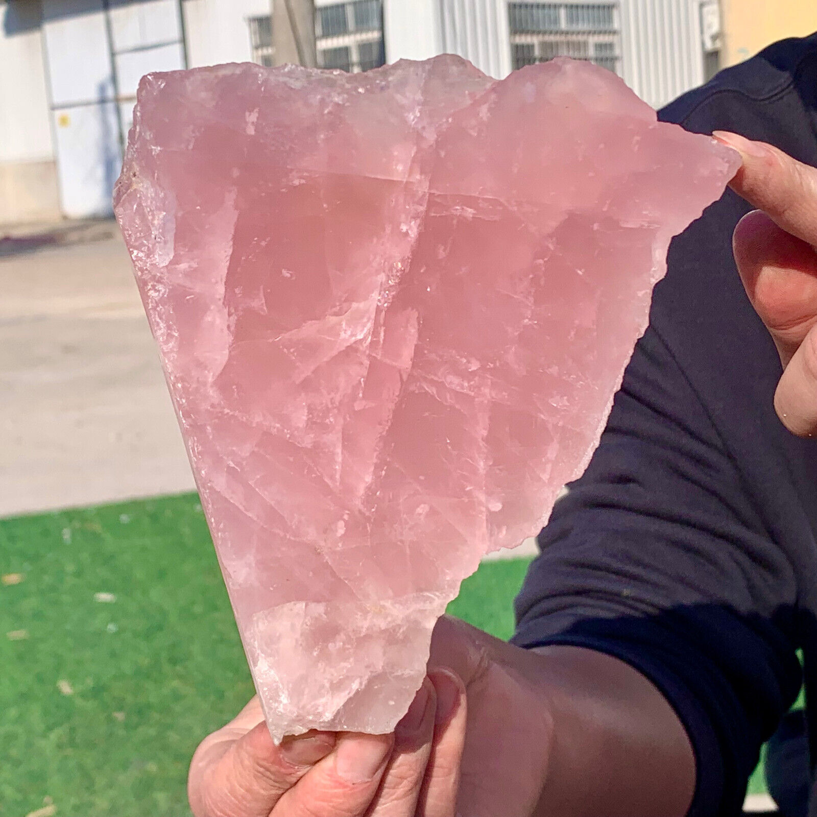 1.48LB Natural Rose Quartz Crystal Pink Crystal Stone slices Healing