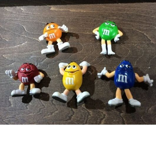 M&M\'s Figure CANDY Character m&m Mini PVC Collectible Toy Japan Set of 5 New