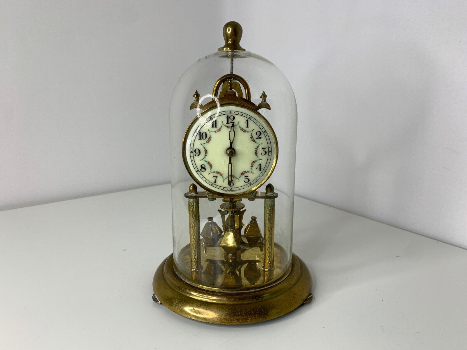 Vintage Euramca Trading Corp Globe Desk 400 Day Mantel Anniversary Clock Germany