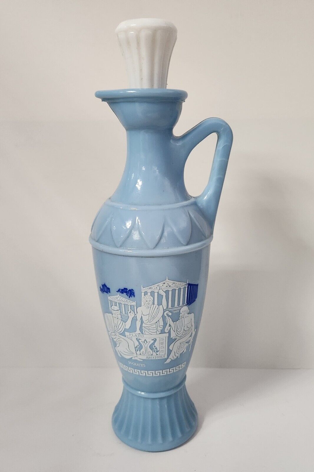 Vintage Jim Beam ‘Greek Great Thinkers’ Blue Vase Decanter