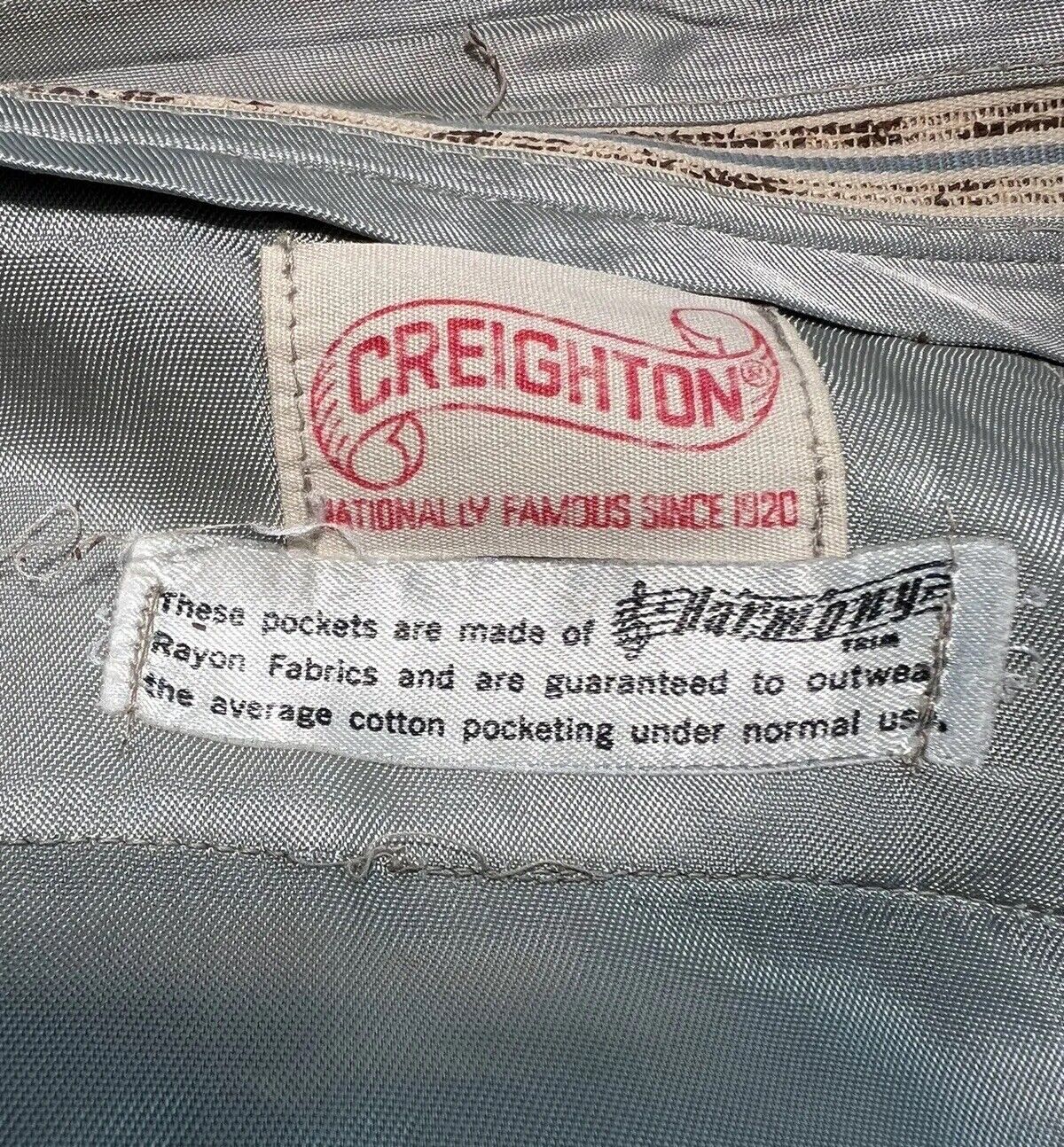 Vintage WW2 US Army Creighton Harmony Khaki Trousers Pants Men\'s Size 37 x 31