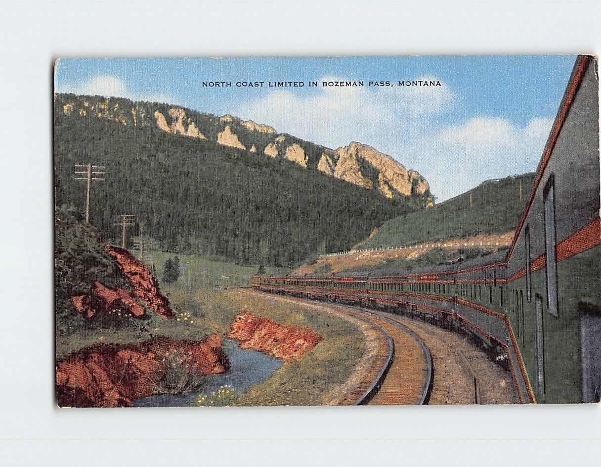 Postcard North Coast Limited In Bozeman Park Montana USA