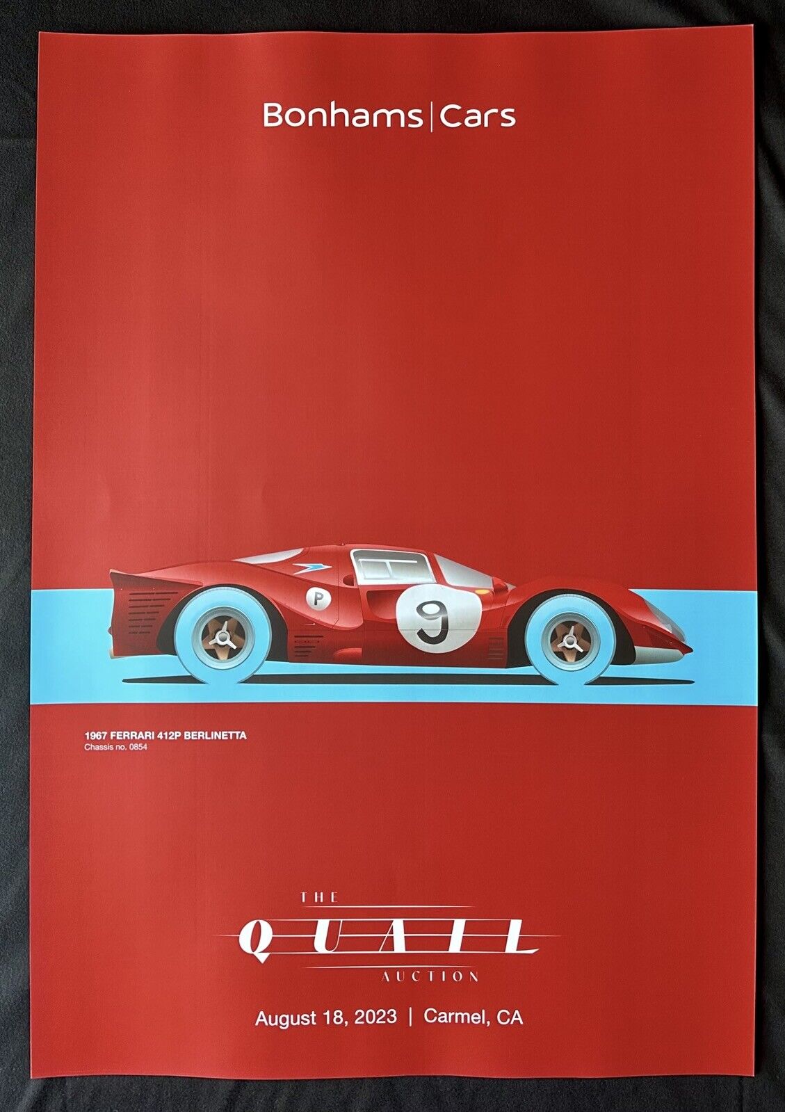 $30mm 1967 FERRARI 412P Berlinetta #0854 Bonhams Quail Auction 1 of 50 Poster