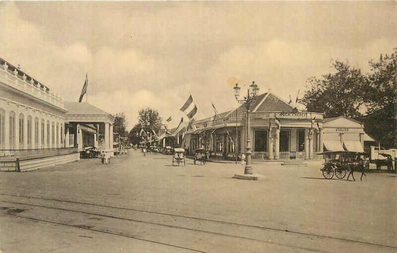 C-1910 South East Asia Batavia Java Rijswijk Principal Streets Postcard 22-10787