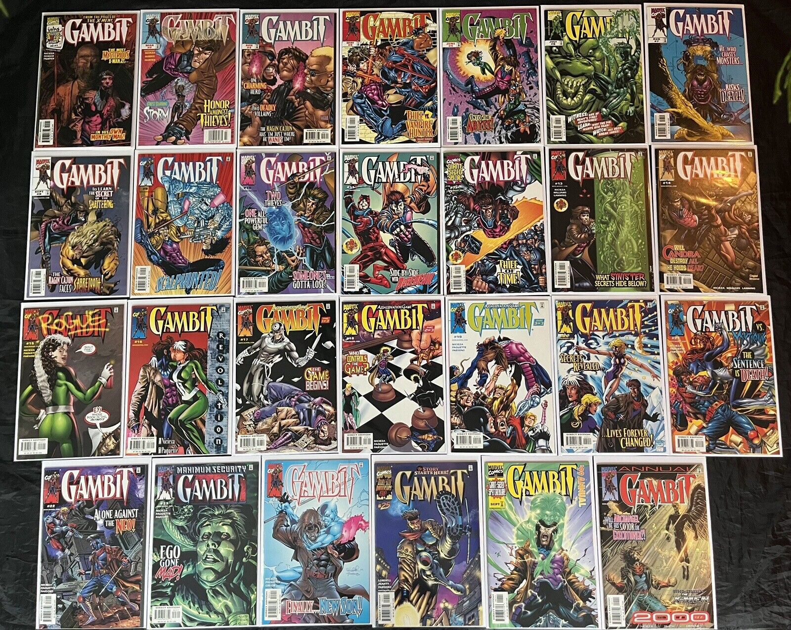 Gambit #1-4 (1997) + #1-25 + Annuals #1-2 (1999) Full Sets VF/NM (9.0) Condition
