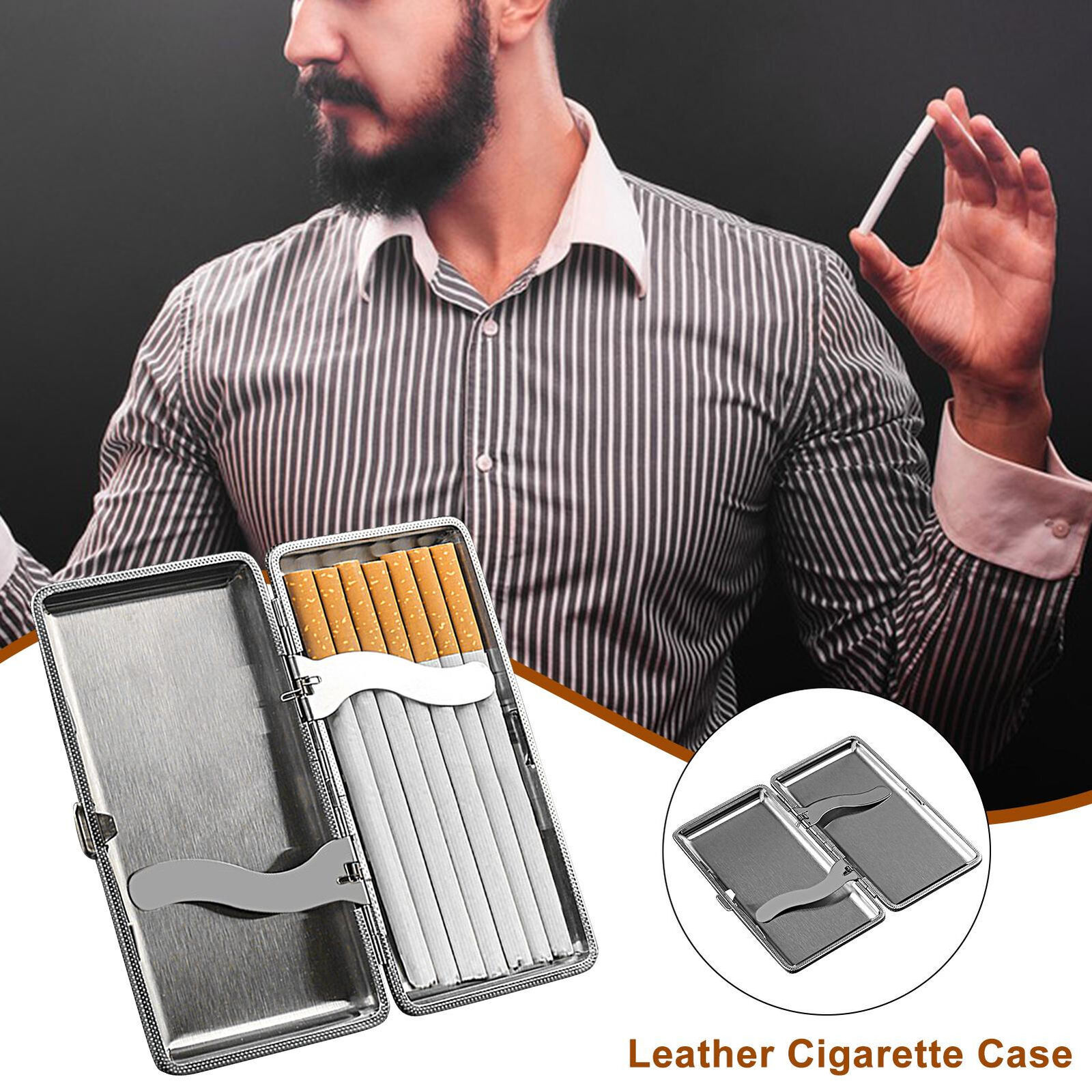 PU Leather Cigarettes Holder Box Pocket Storage for 14-piece Cigarettes Case nEW