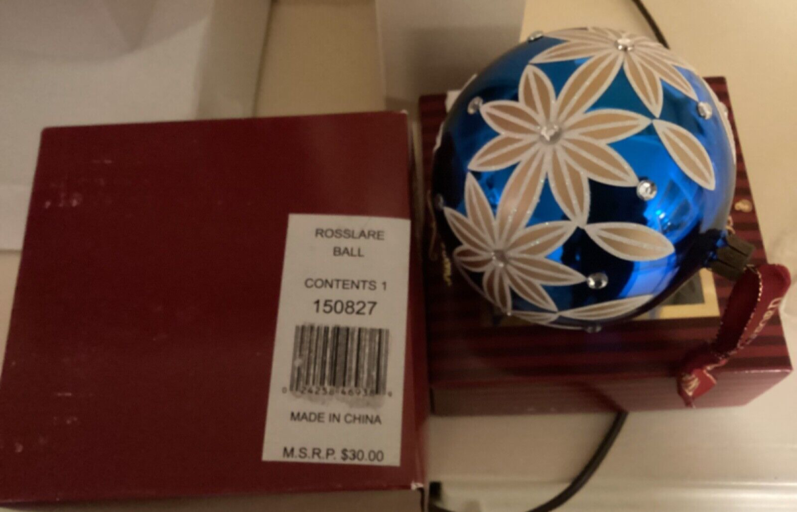 WATERFORD HOLIDAY HEIRLOOM ORNAMENT ROSSLARE BLUE  (47.5.30)