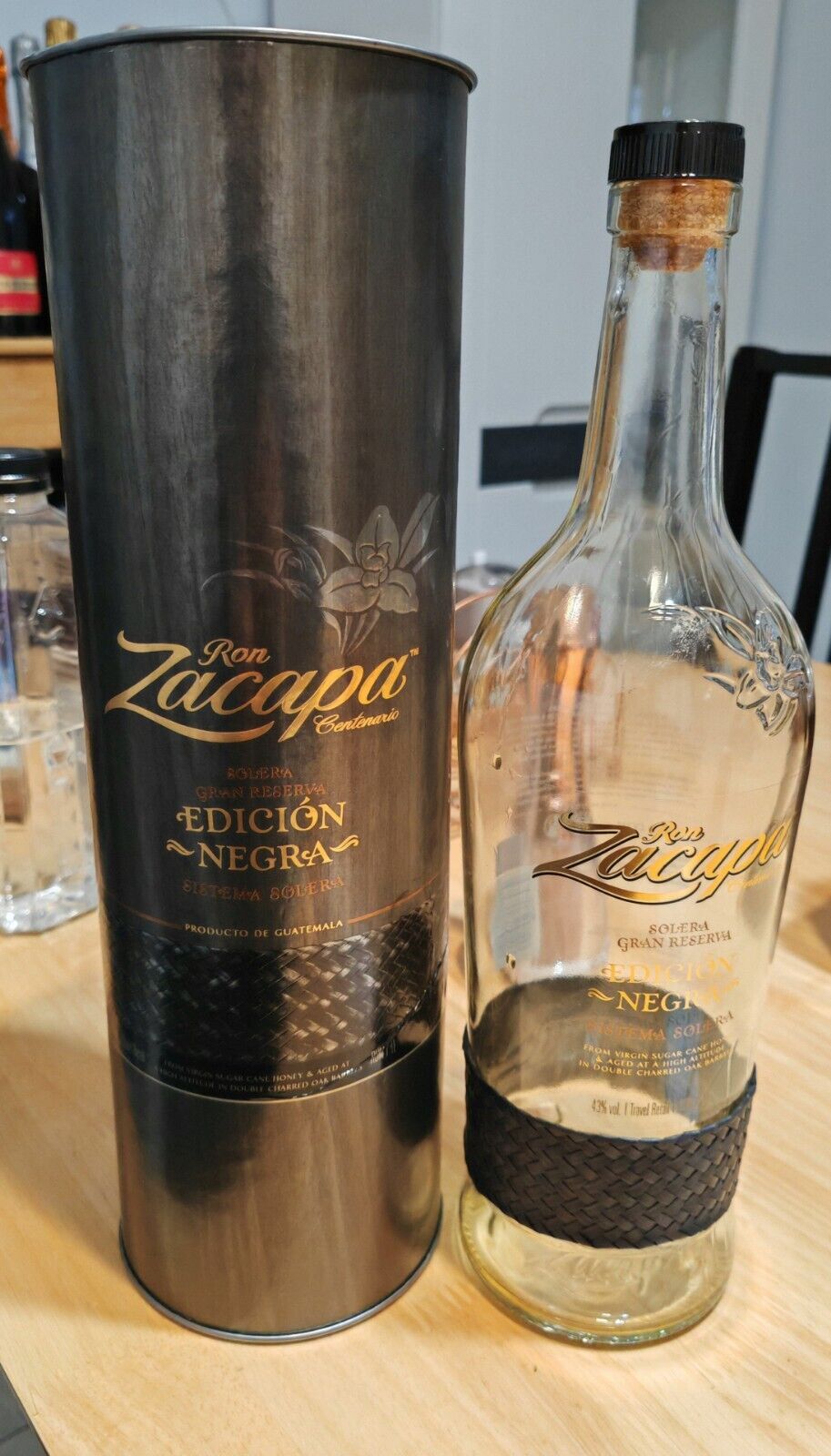 Ron Zacapa Edicion Negra - Empty Bottle Rum 1L