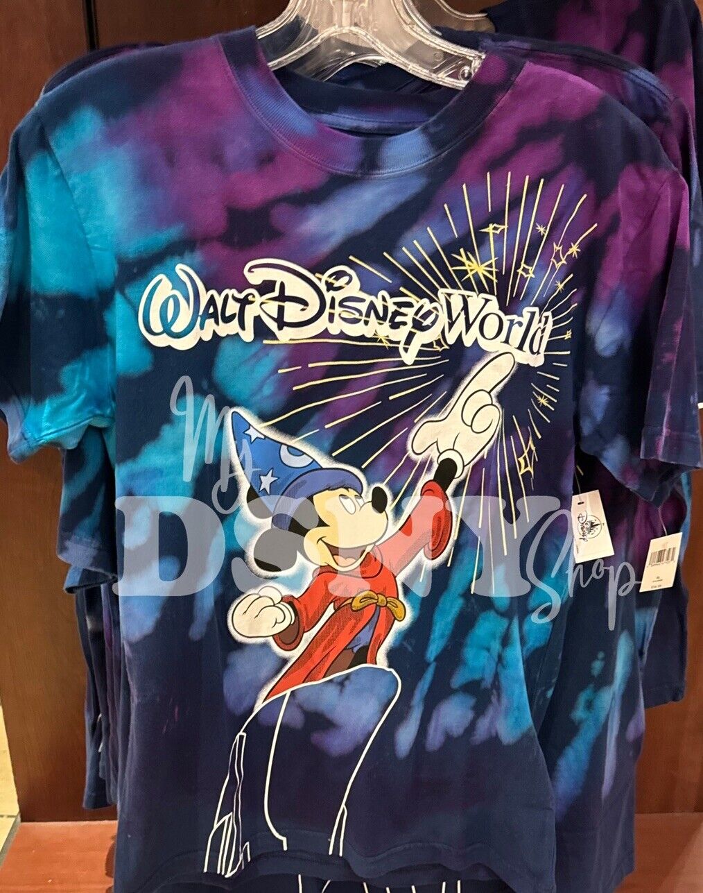 2024 Disney Parks Disney World Sorcerer Mickey Tie Dye T Shirt Adult Large NWT