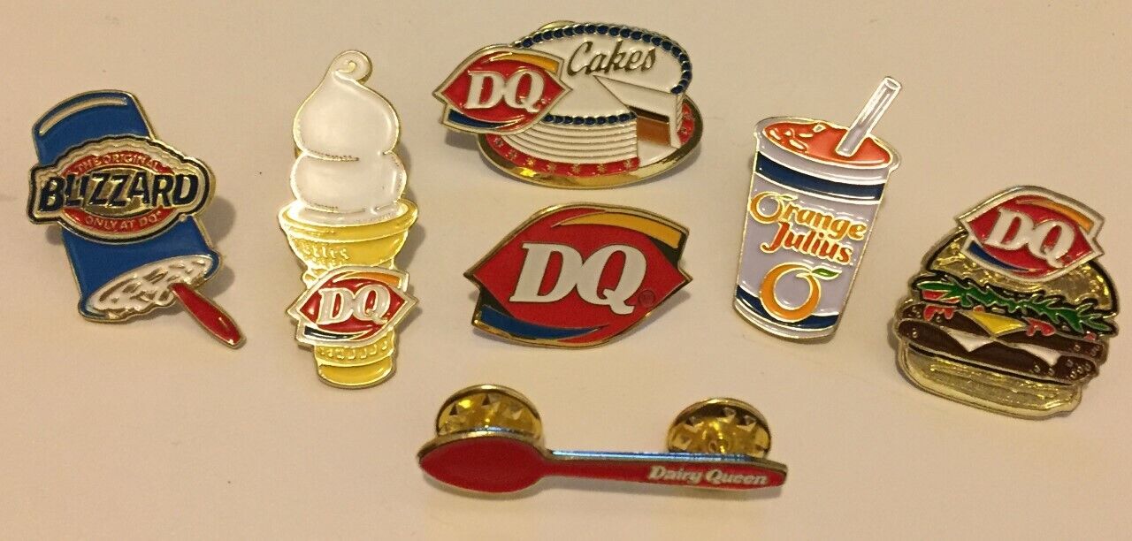 New dairy queen pins still new in bag lot of 7 different ones 