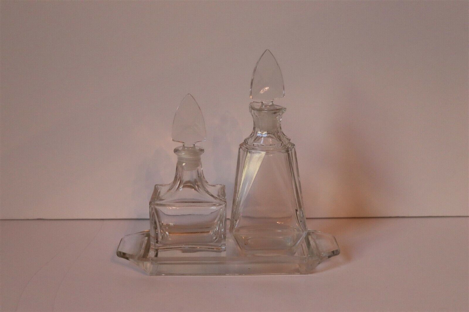 Art Deco Czech Bohemian Glass Vanity Perfume Set