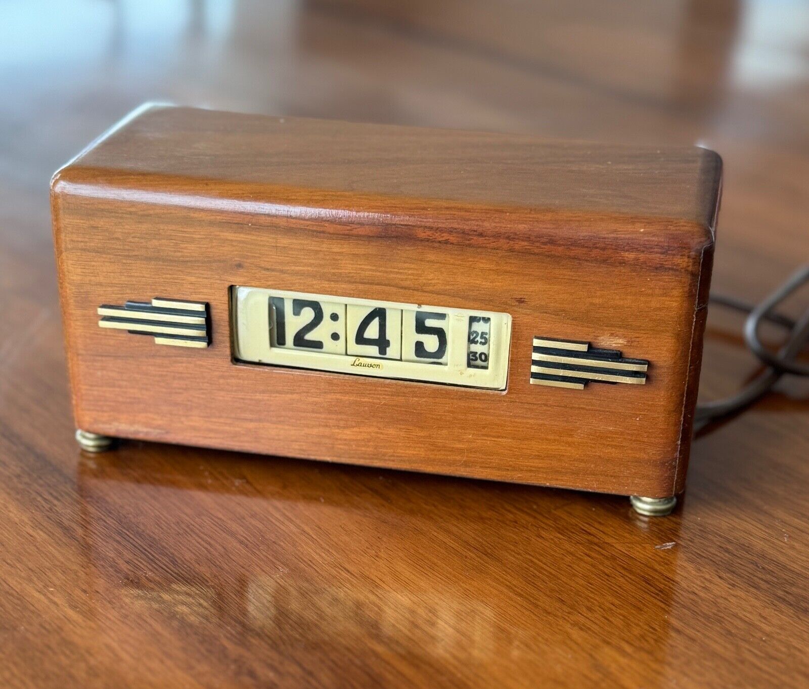 Vintage Lawson Southerner 217 Model Flip Clock w Lawson Receipt Model 217