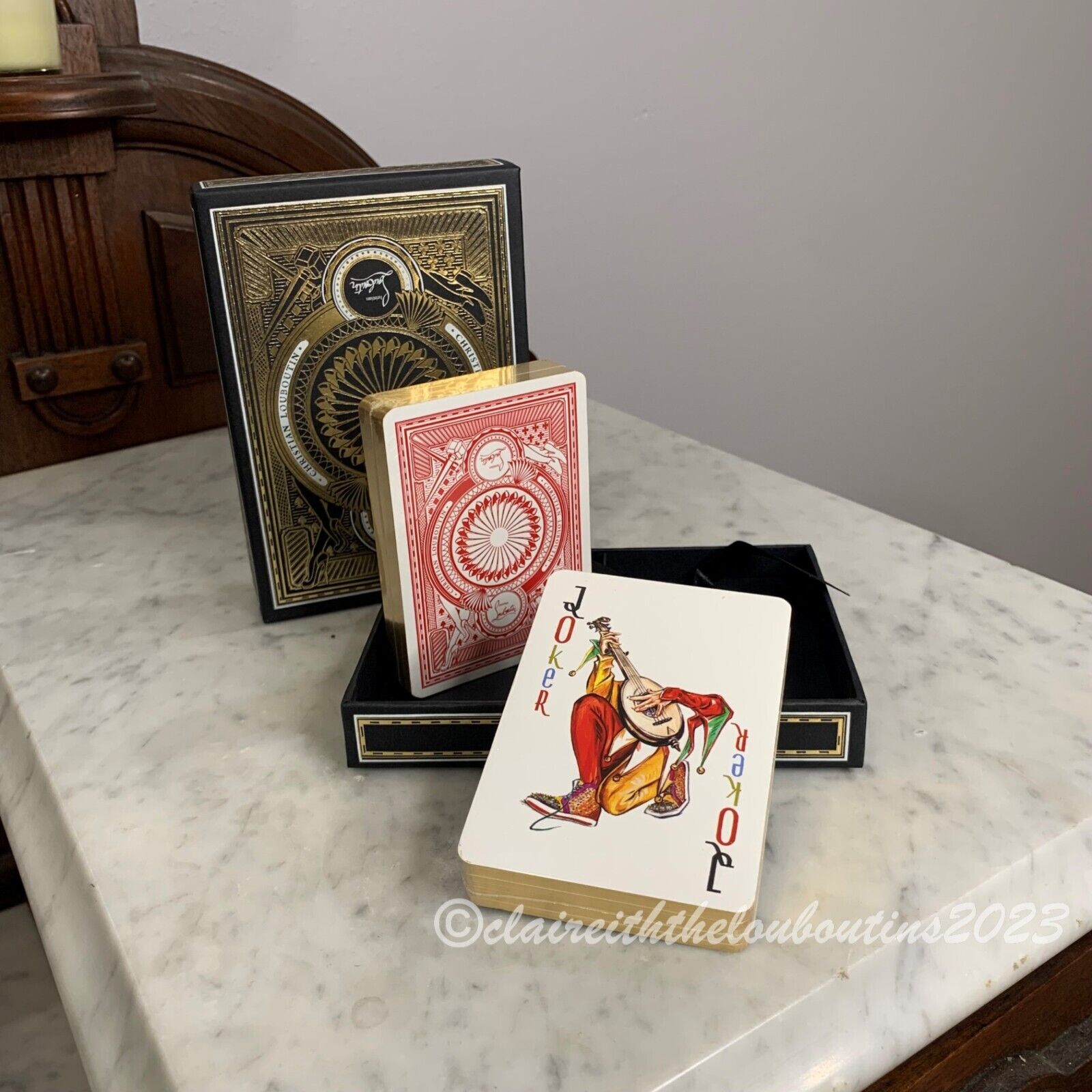Rare Christian Louboutin Playing Card Double Set Unopened in Box Collectible