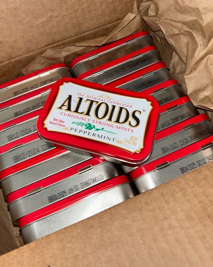 180 EMPTY LARGE PEPPERMINT ALTOIDS TINS, clean & washed