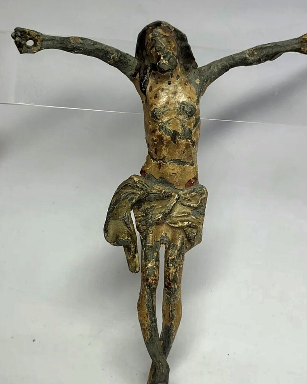 AUTHENTIC, Mid 1800’s Lead Casting, Crucifixion , Crucified Jesus Christ