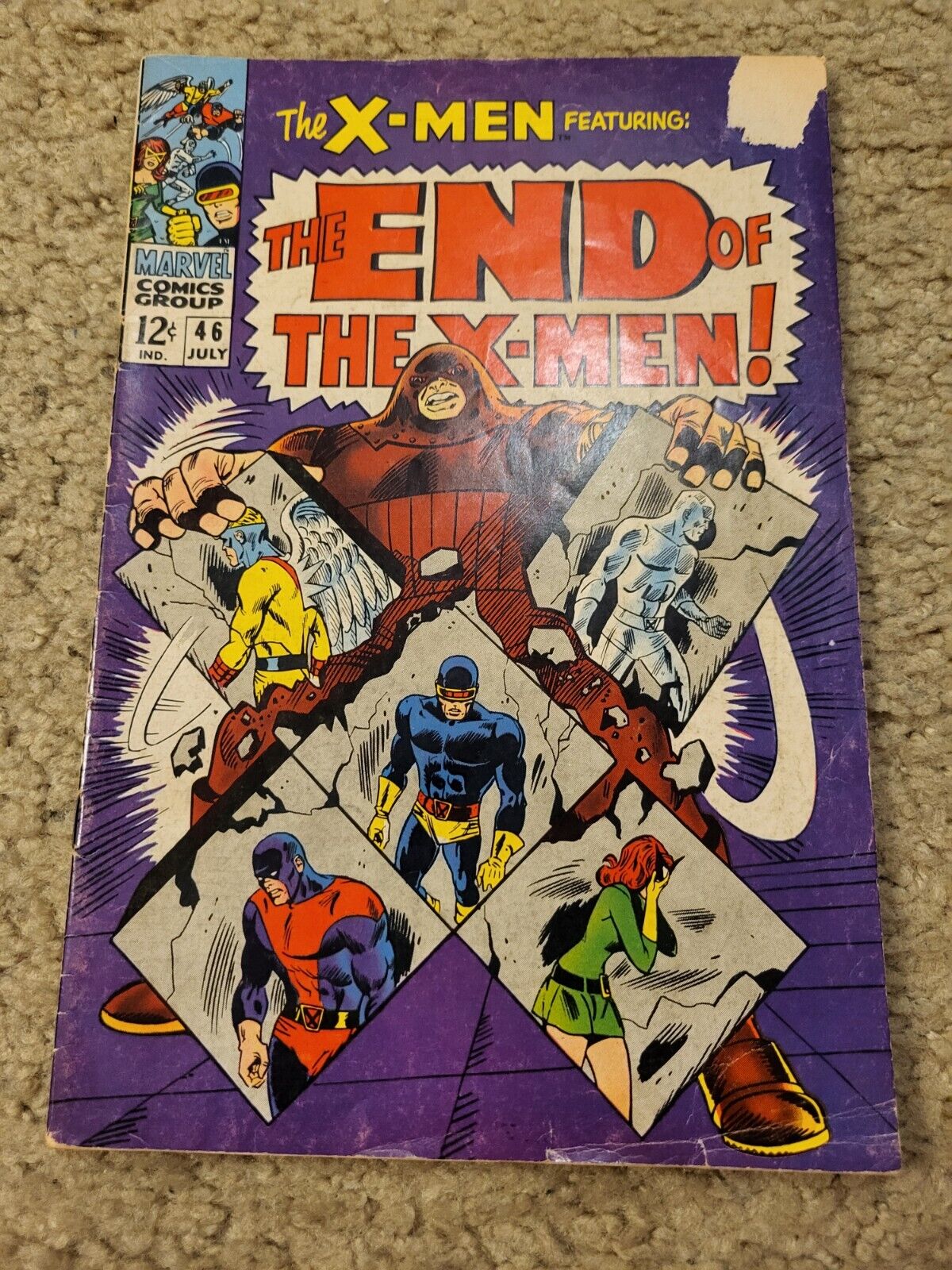 X-Men 46 Marvel Comics 1968 Good-  nice interior has no tears or stains