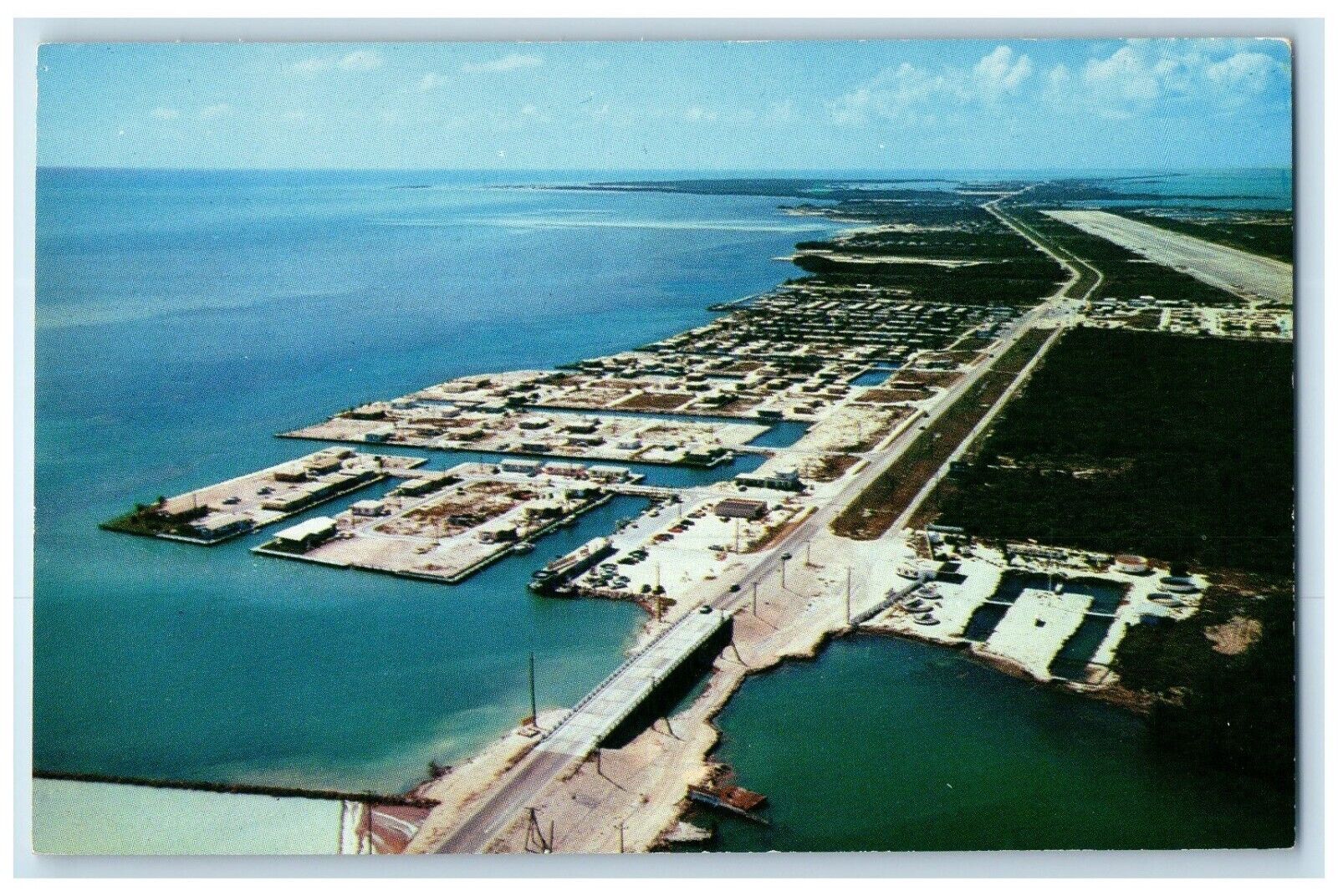 c1960 Airview Looking South Exterior Marathon Shores Florida FL Vintage Postcard