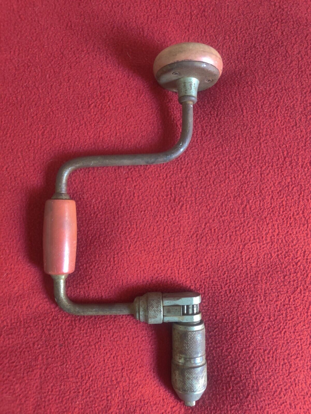 Vintage Hand Drill Auger Bit Brace - Woodworking Tool