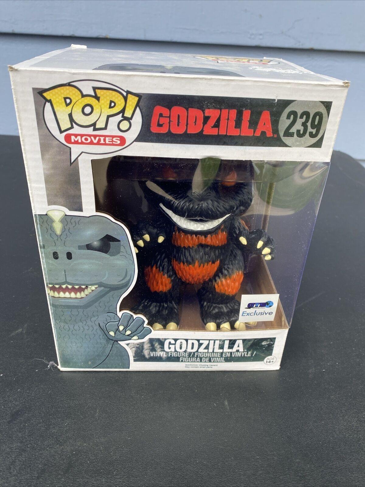 Funko Pop Movies Godzilla Burning GTS Exclusive #239 Box Light Wear READ