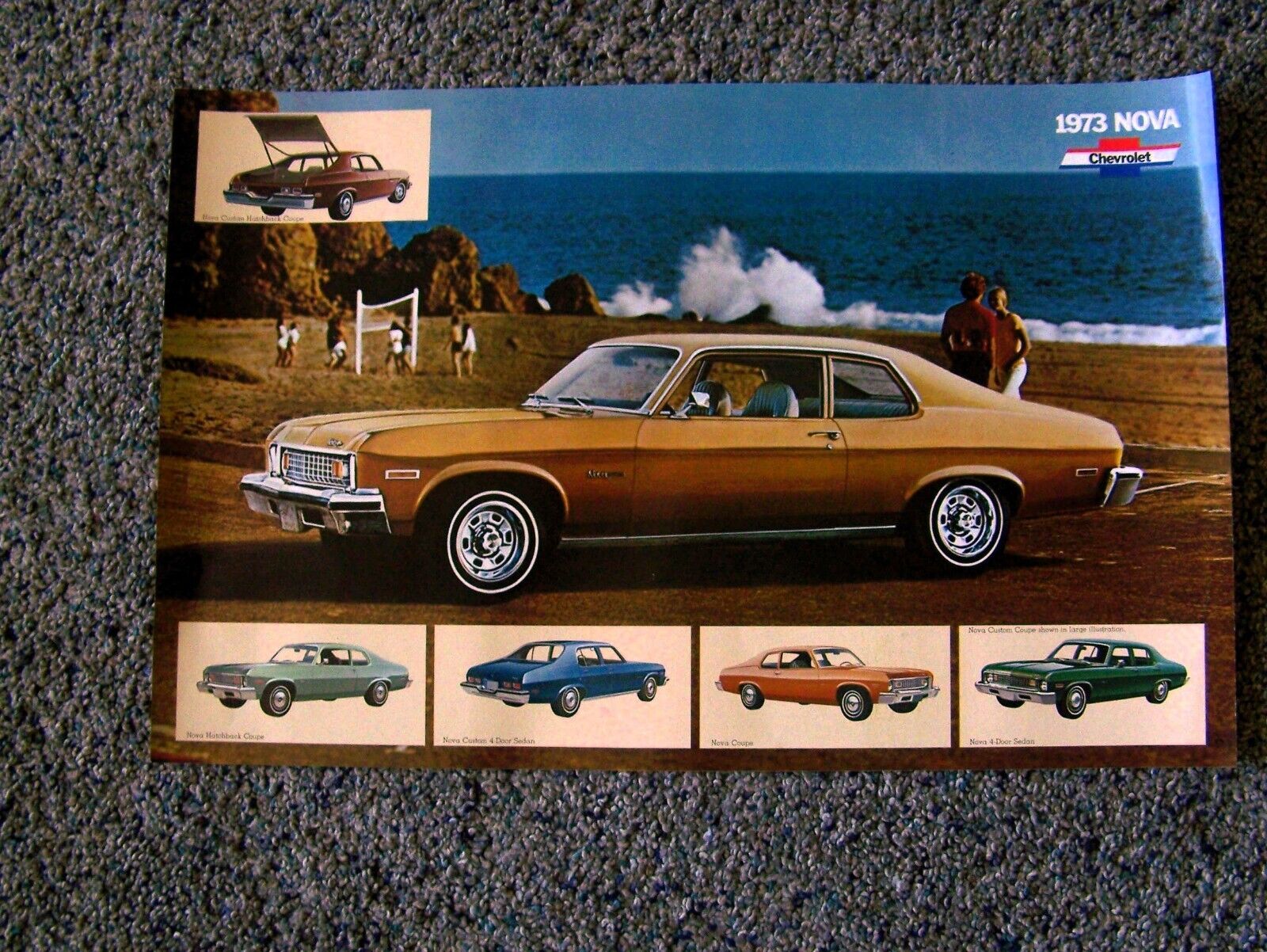 Vintage Automobile  Poster  1973 Chevy Nova Coupe 17\