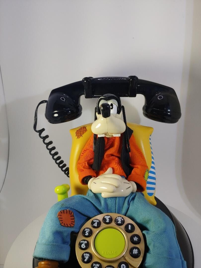 Vintage Telemania Disney Sleeping Goofy Animated Talking Corded Telephone