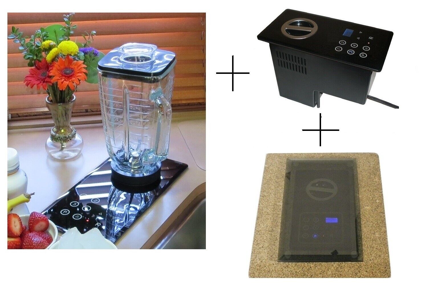 In-Built in-counter blender (Food Center) w/1000W Drop in under counter Motor