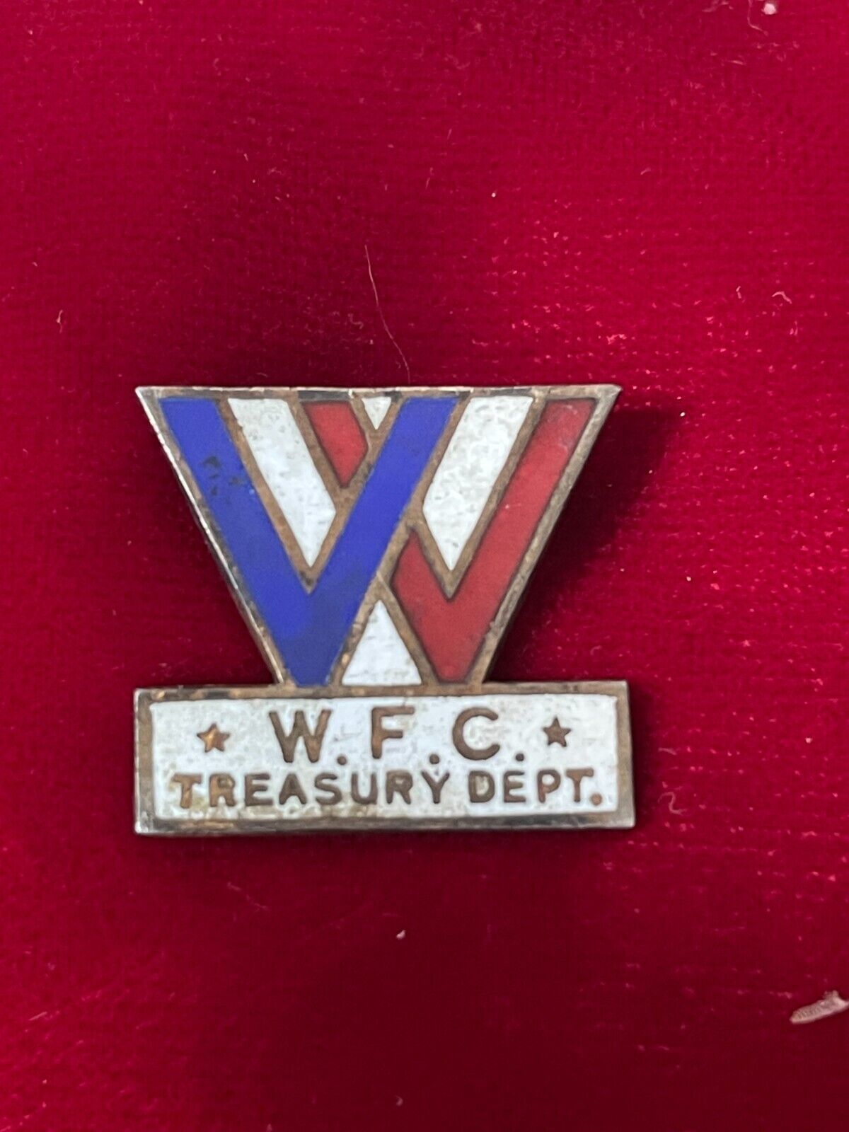 Vtg 1930s War Finance Corporation (WFC) US Treasury Department Sterling Pin 1\