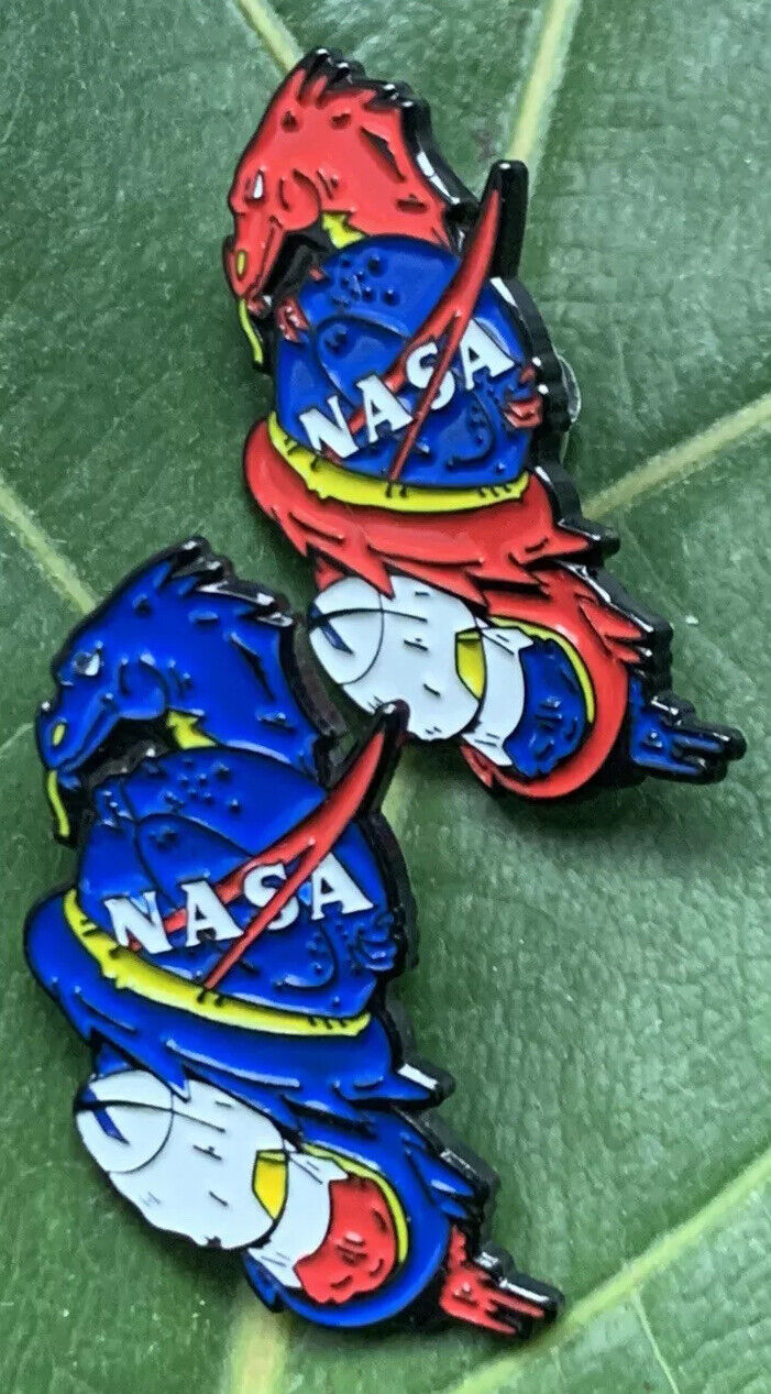 SpaceX Double Dragons CREW-1 *RARE* Mission Launch Pin 2 Piece Combo NASA