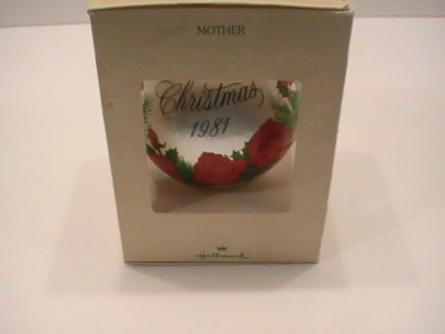 Hallmark 1981 Vintage For MOTHER Satin Ball Ornament With Poem
