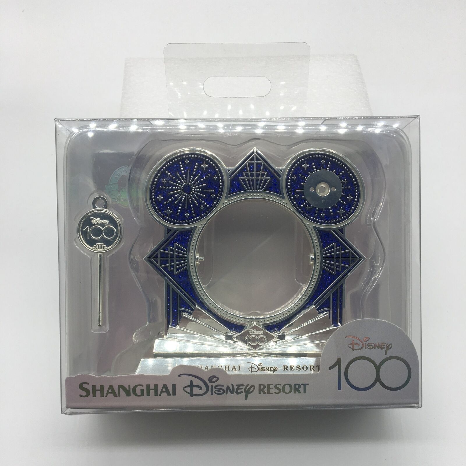 Disney Pin Shanghai SHDL 2023 SDR Disney 100 Crystal Glass Foundation Pin Heavy