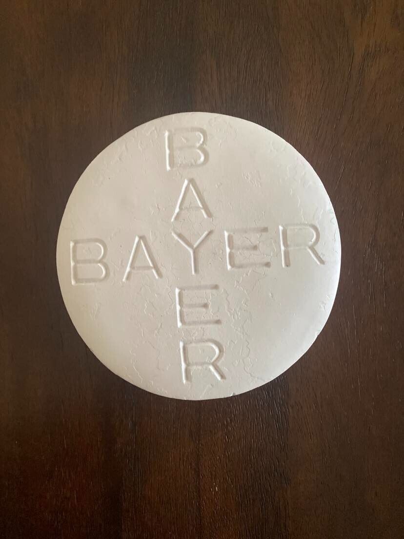 Vintage Giant Bayer aspirin paperweight