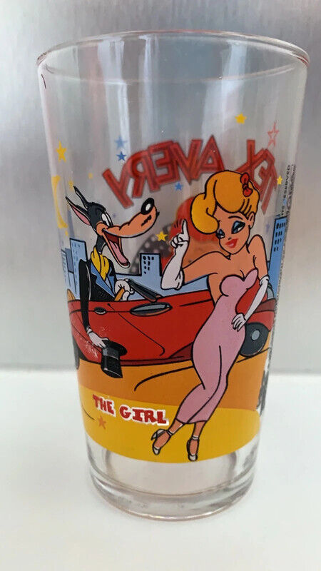1997 Tex Avery Mustard Amora Glass The Girl Made in Reims Advertising 
