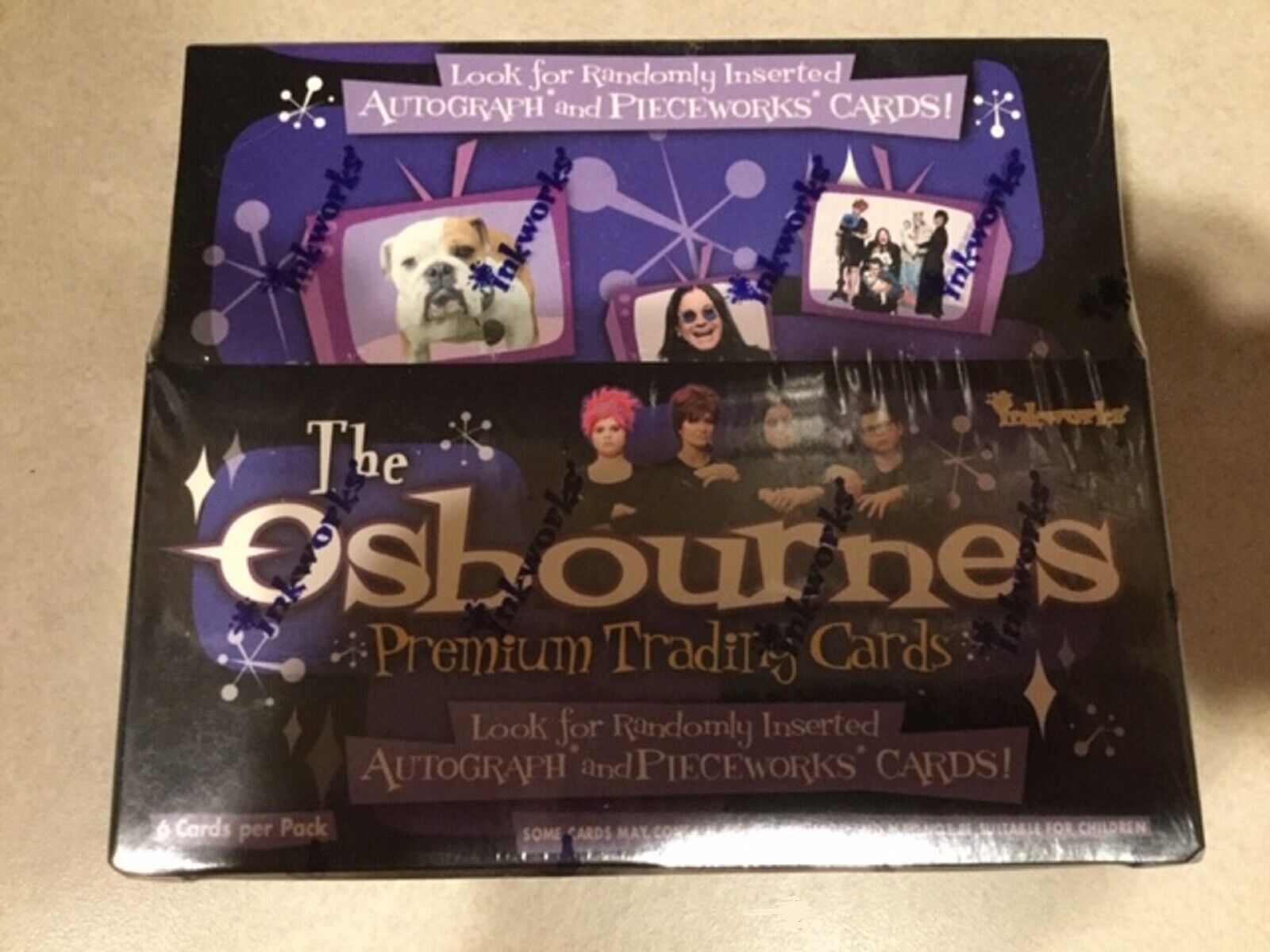 Factory sealed Hobby box of The Osbournes trading cards - from Inkworks - 36 pks