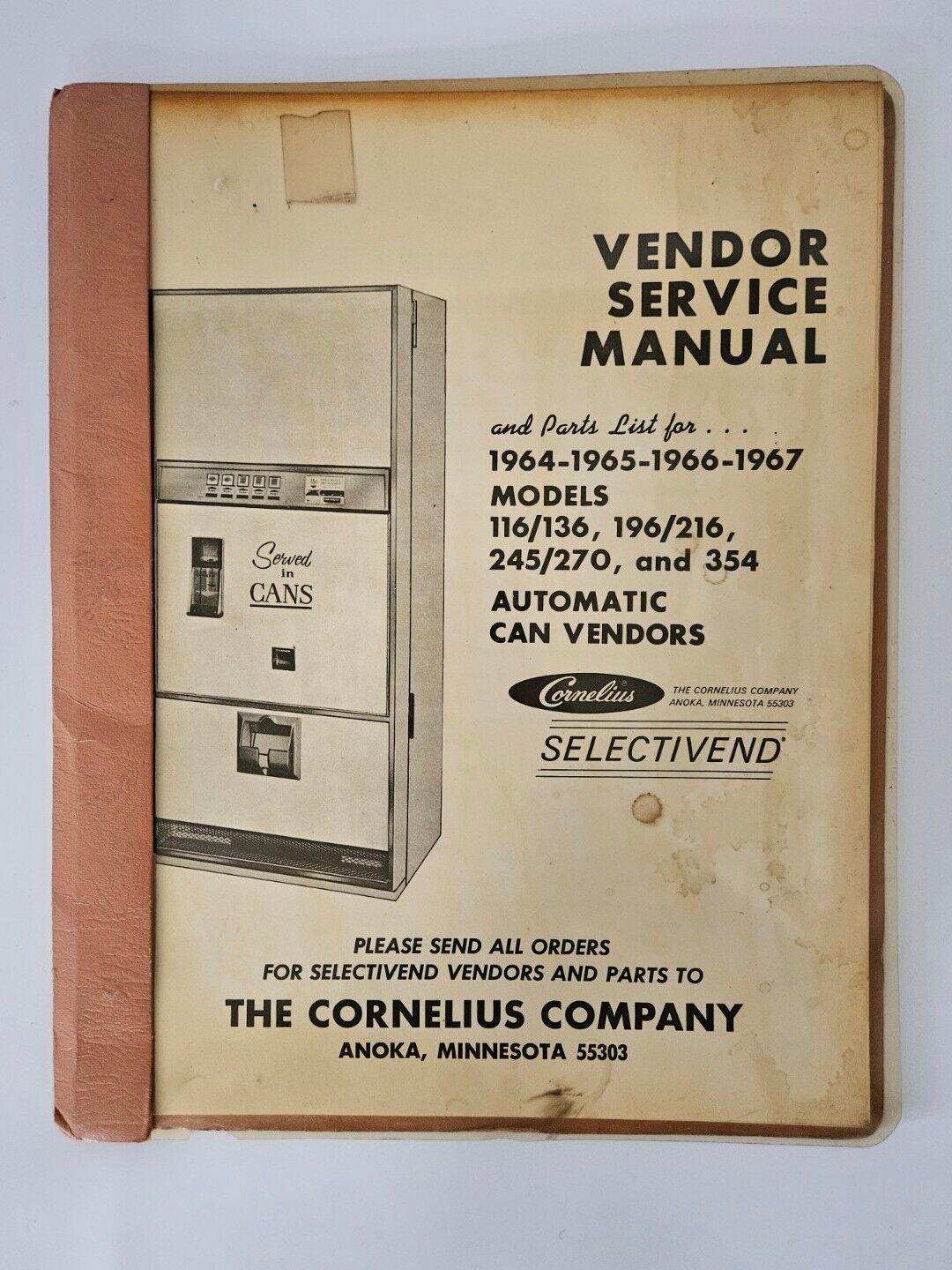 Cornelius Pop machine Vintage Manual