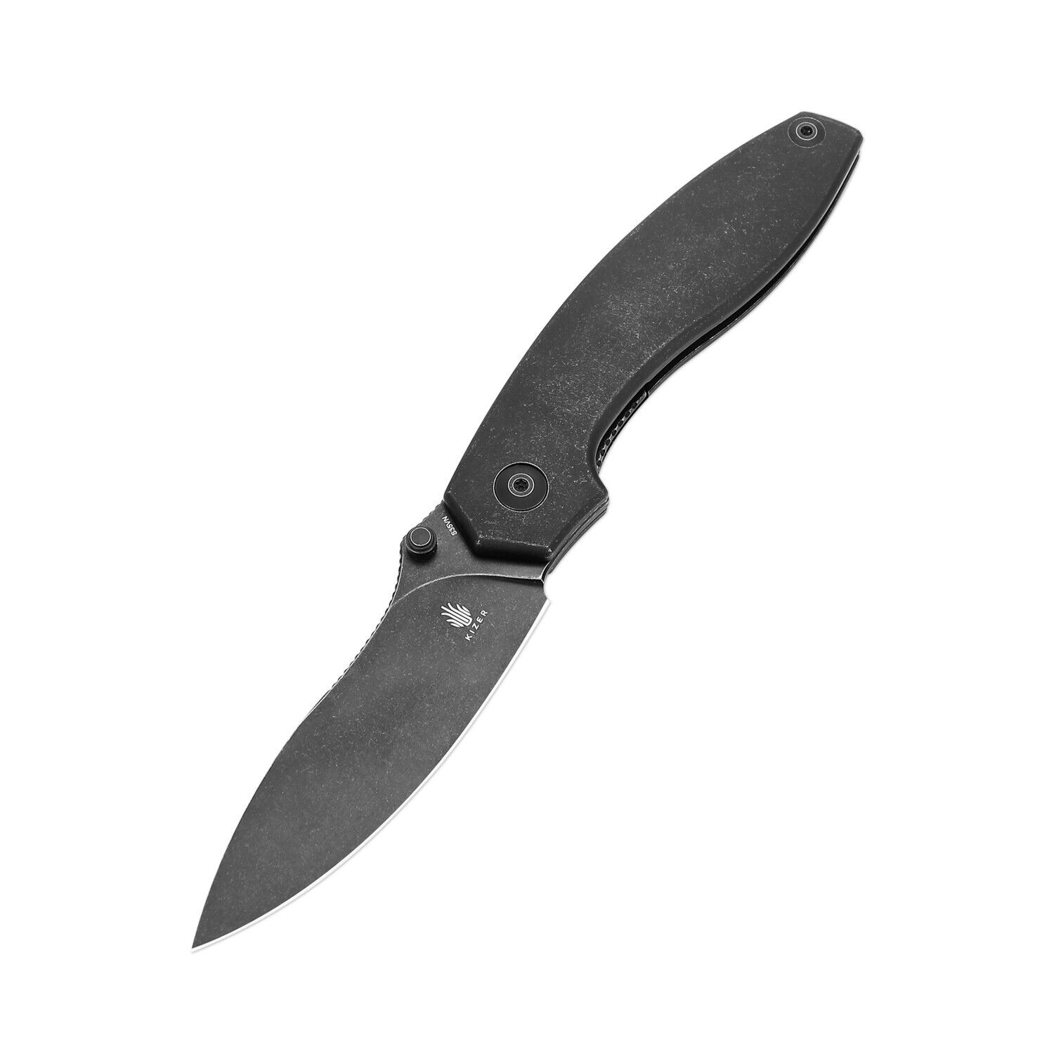 Kizer Doberman Folding Pocket Knife S35VN Steel Black Titanium Handle Ki4639A1