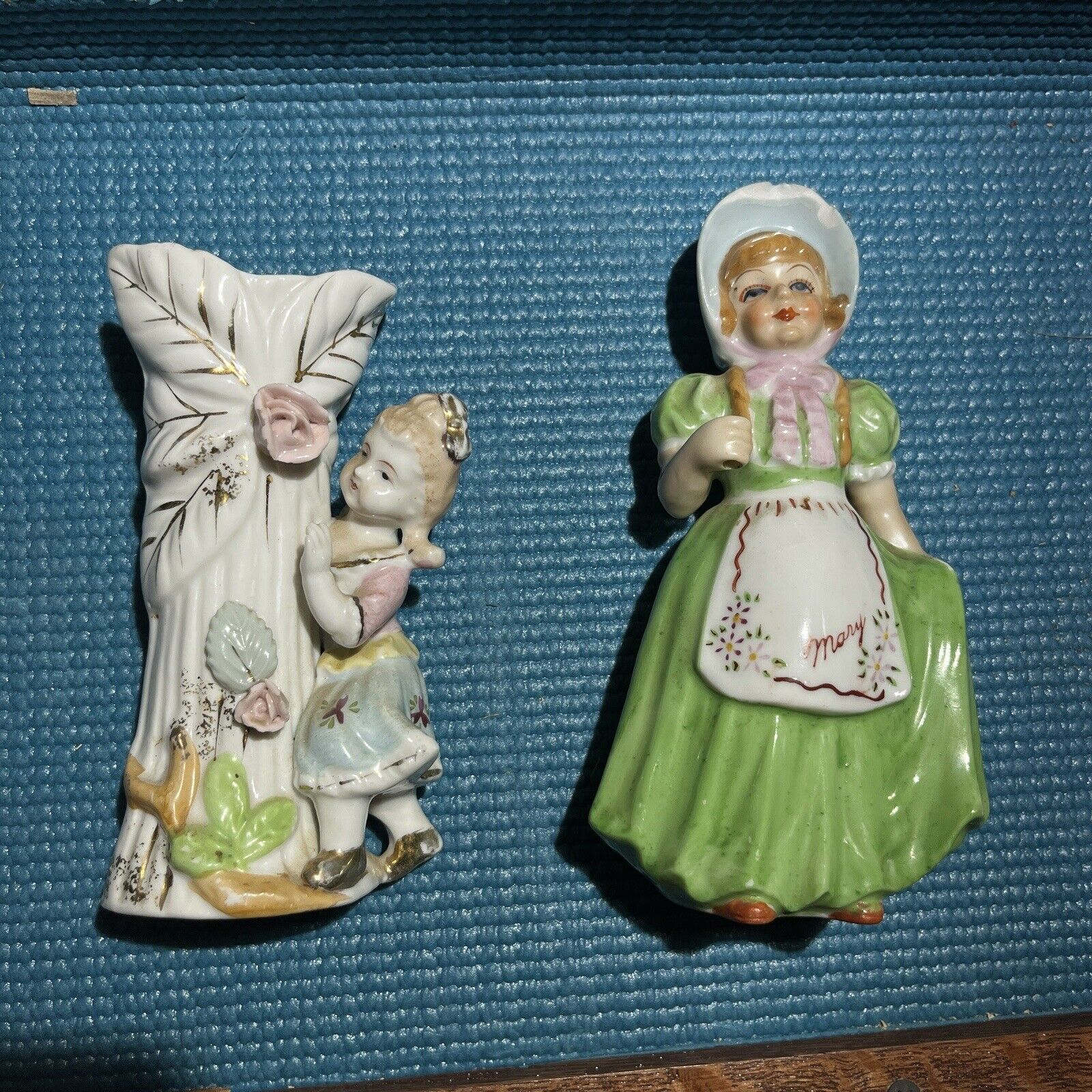 Pair Of Antique Vintage Porcelain Figurines 