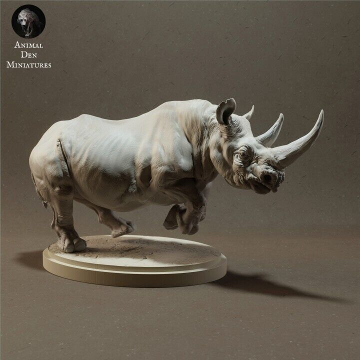 Breyer size Traditional 1/9 resin companion animal Charging Black Rhino