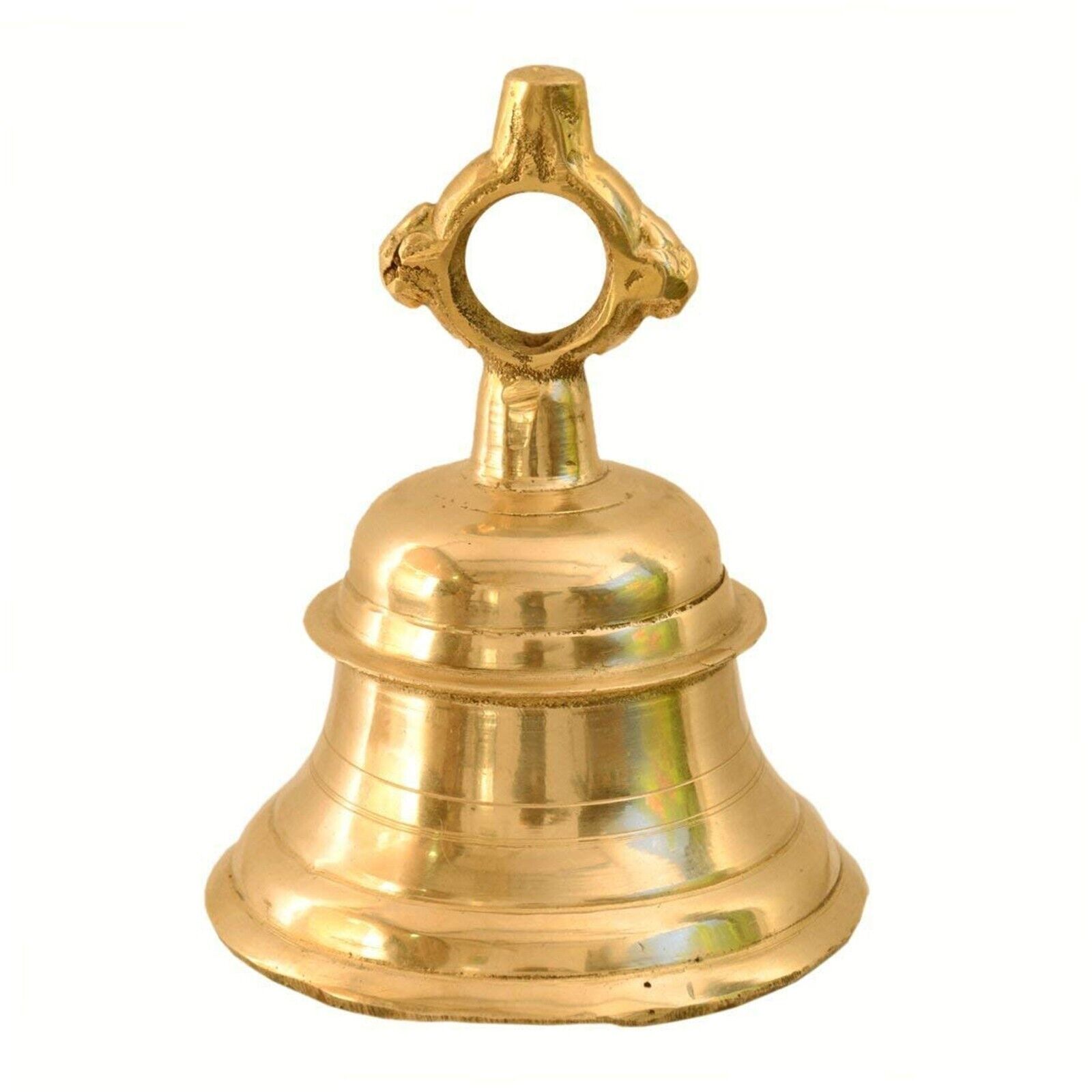 Brass Temple Ganta Bell Brass Pooja Bell Pack of 2)brings positive energy