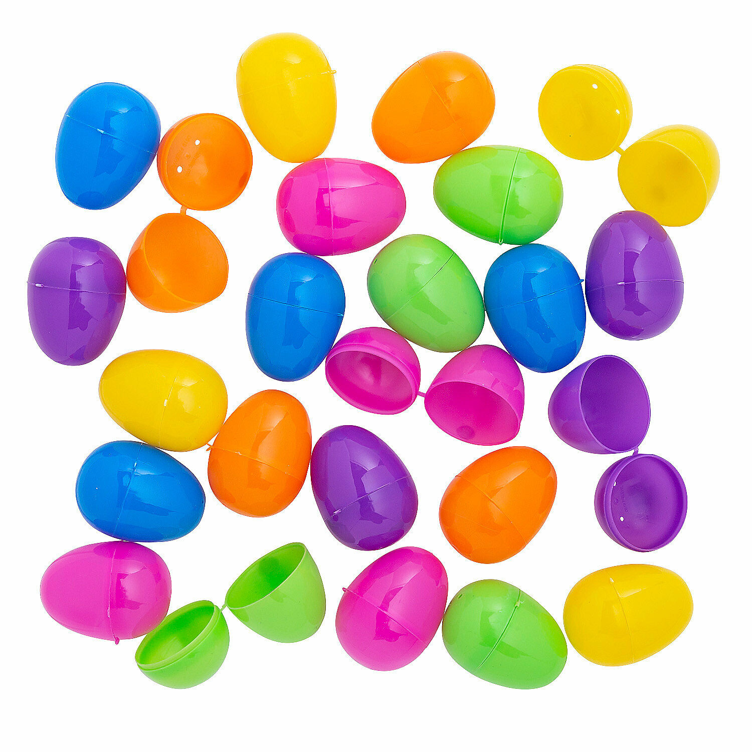 Bulk Colorful Bright Plastic Easter Eggs - Party Supplies - 144 Pieces