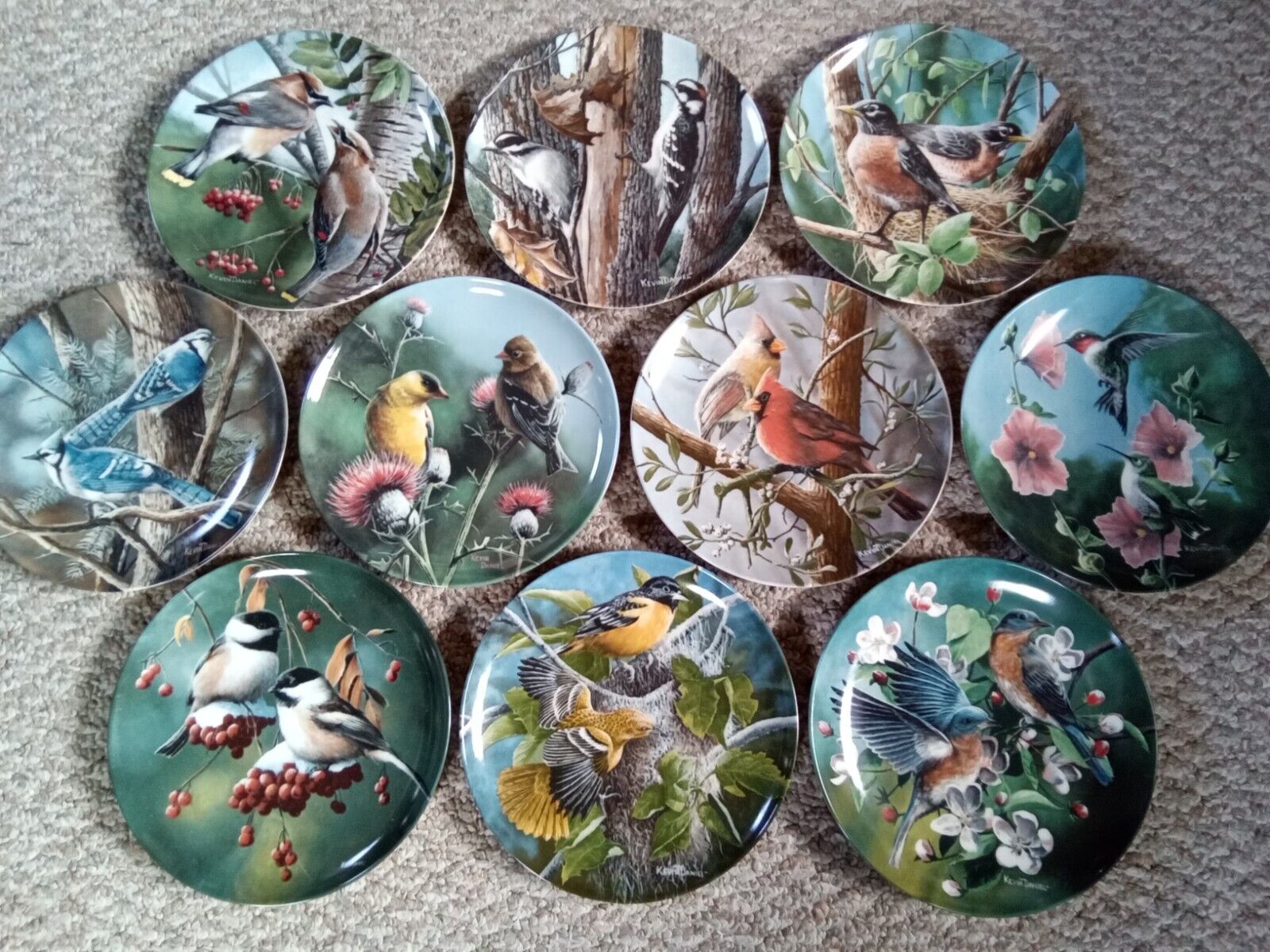 Knowles complete set of 10 Birds of your Garden Kevin Daniel