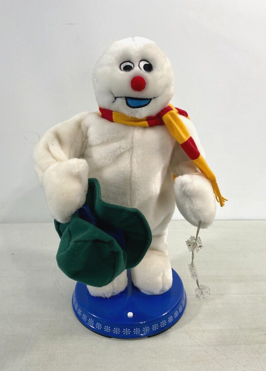 Vintage Gemmy Frosty The Snowman Animated Singing Light Up Snowflakes READ