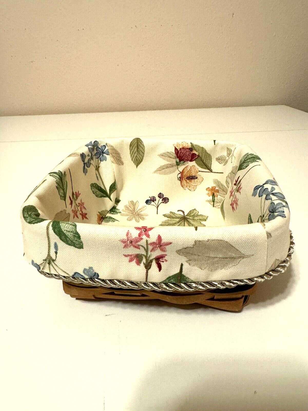 Small Berry Basket Liner from Longaberger Botanical Fields Fabric