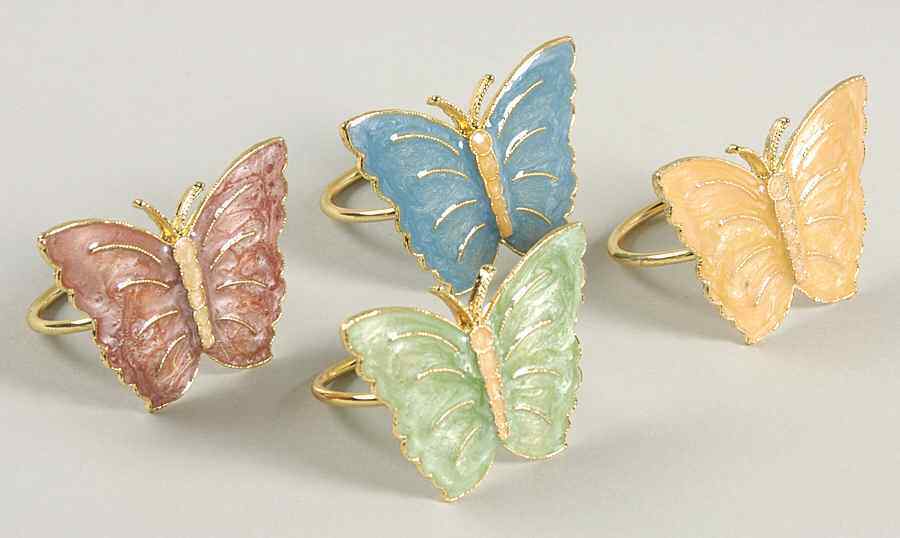 Lenox Butterfly Meadow  Metal Napkin Rings 9497901