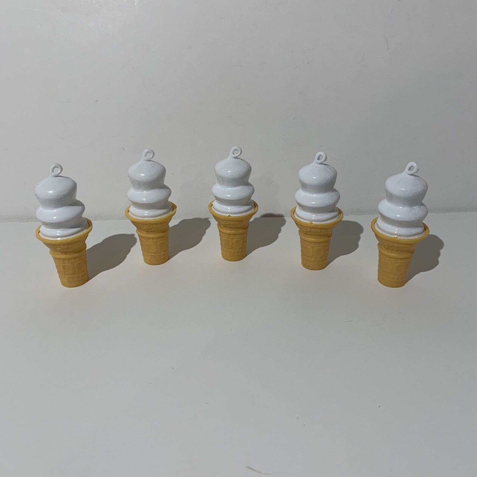 LOT OF (5) VINTAGE DAIRY QUEEN ICE CREAM WHISTLES - STOCKING STUFFER - 
