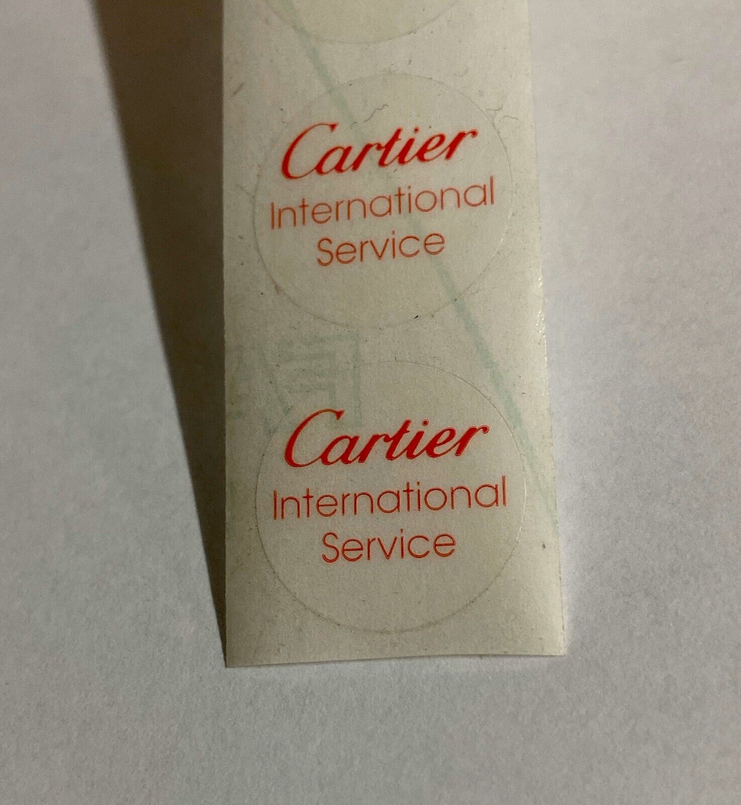 Cartier INTERNATIONAL SERVICE Caseback Sticker Case Back MUST 21 Steel Gold OEM/