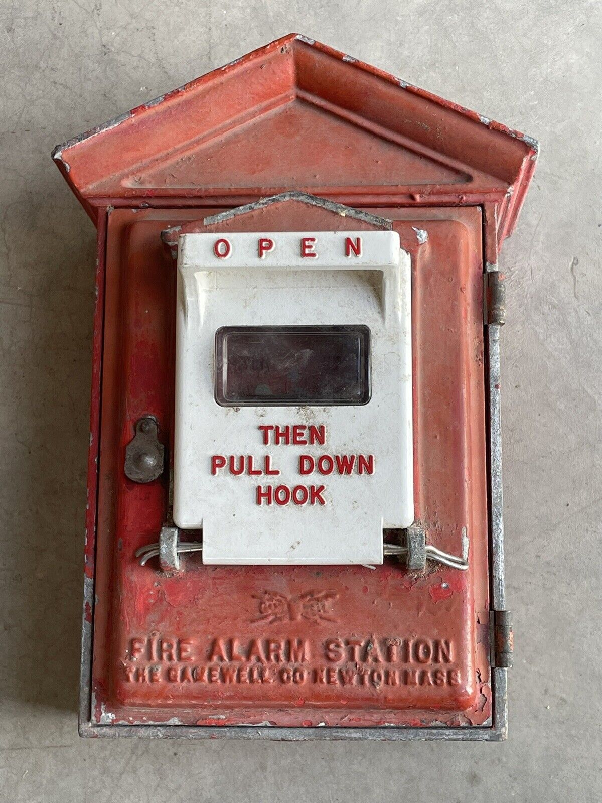 Vintage Antique Gamewell Fire Alarm Pull Station Fireman Box