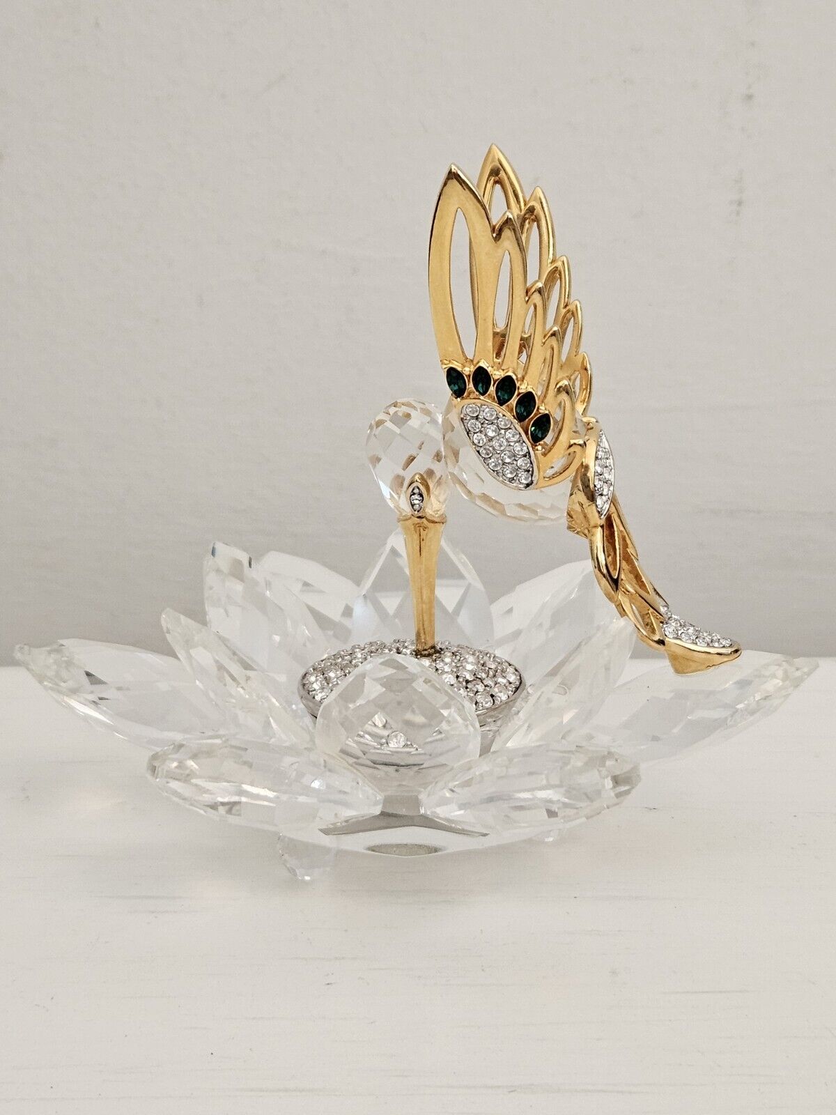Vintage Swarovski Crystal GOLD HUMMINGBIRD 